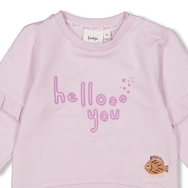 SPLASH "hello you" Soft Brushed French Terry Sweat Top