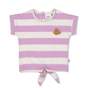 SPLASH Slub Yarn Fashion Stripe Top