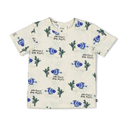 PROTECT OUR REEFS Signature Print Slub Yarn Top
