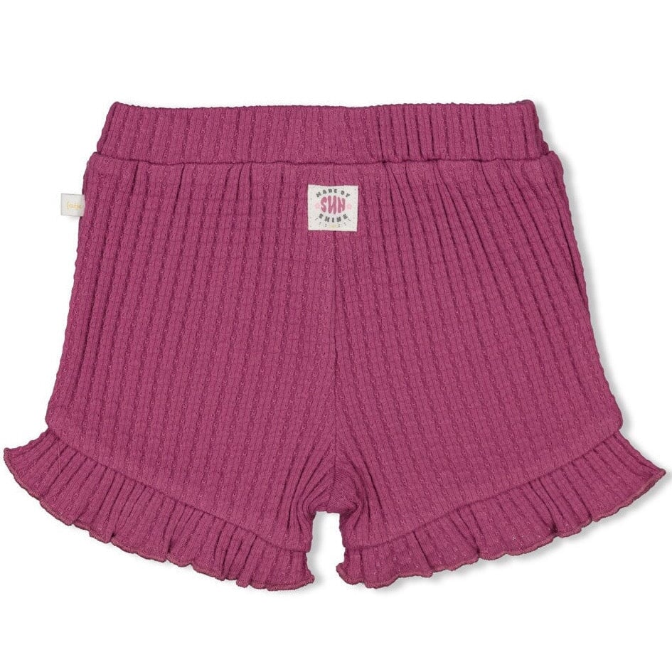 SUNNY LOVE Fancy Rib Fashion Shorts