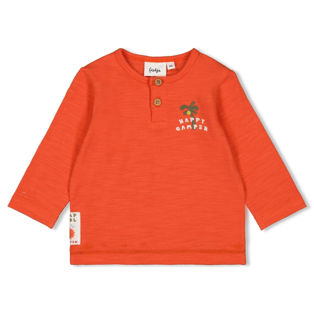 CAMP COOL Slub Yarn "Happy Camper" Long Sleeve Top