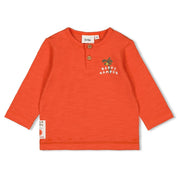CAMP COOL Slub Yarn "Happy Camper" Long Sleeve Top