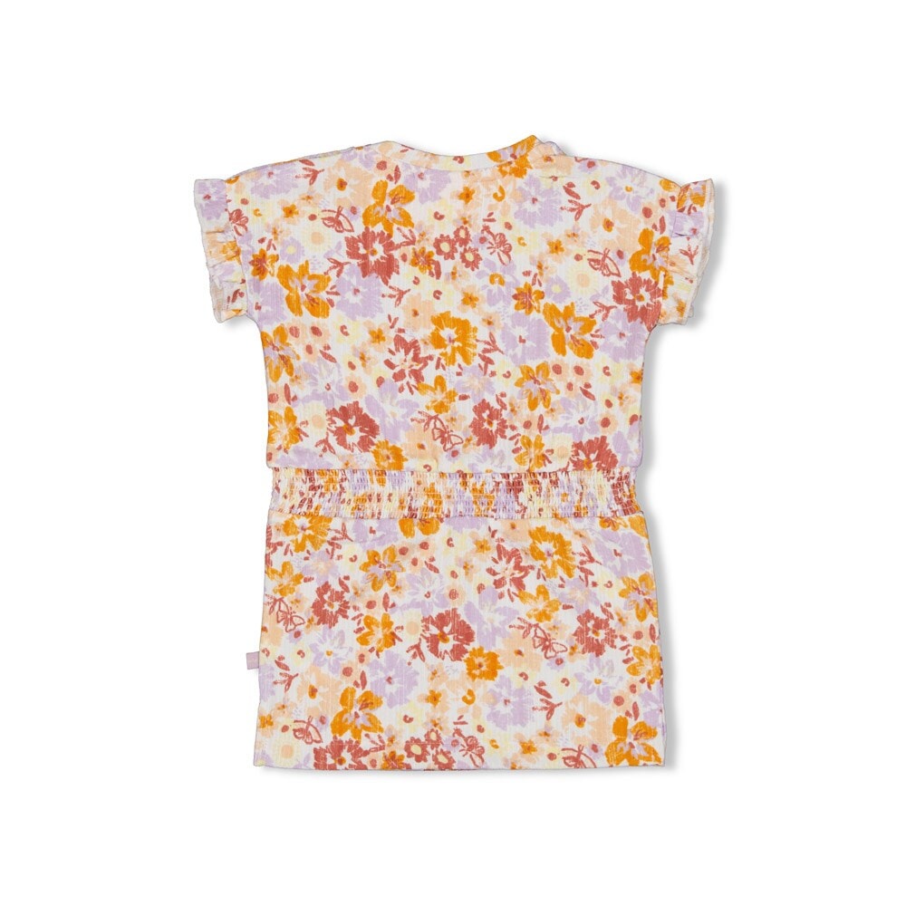 SUNNY SIDE UP Allover Print Crinkle Jersey Dress