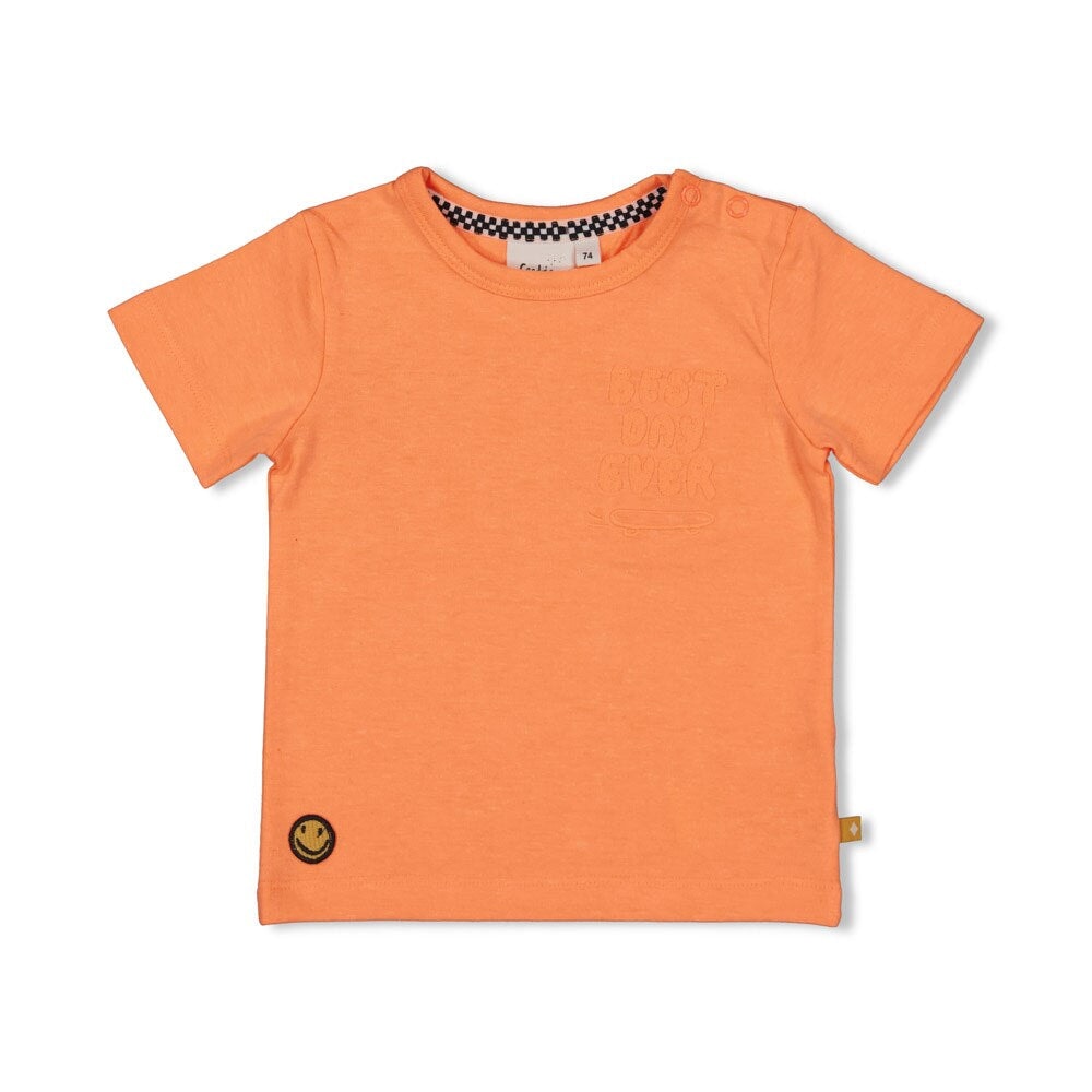 CHECKMATE “Best Day Ever” Appliqué Slub Yarn Top