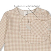 PICNIC PARTY - Signature Check Single Jersey "bunny-in-pocket" Top