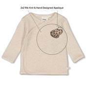 CUTE COOKIE - 2x2 Rib Knit Side Snap Wrap Top