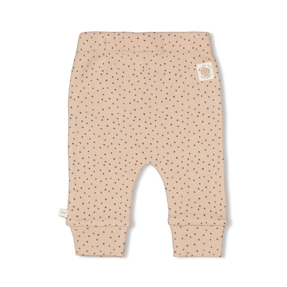 CUTE COOKIE - 2x2 Rib Knit "chips everywhere" Pants