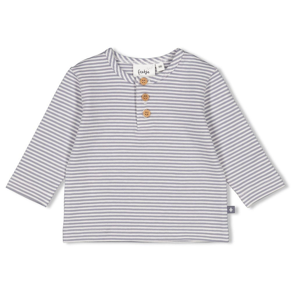 FARM LIFE - Yarn Dye Stripe Placket Top