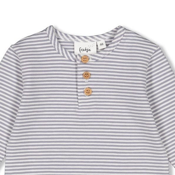 FARM LIFE - Yarn Dye Stripe Placket Top