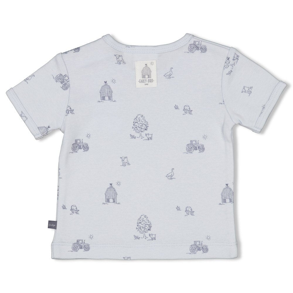 FARM LIFE - Organic Cotton 1x1 Rib Allover Print Top