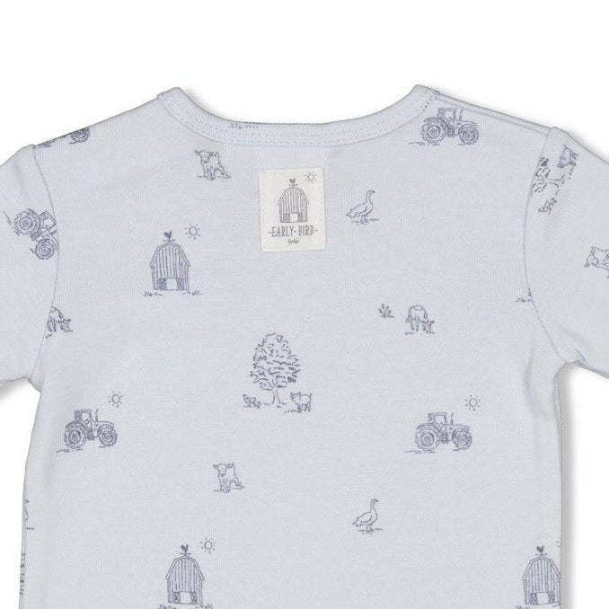 FARM LIFE - Organic Cotton 1x1 Rib Allover Print Top
