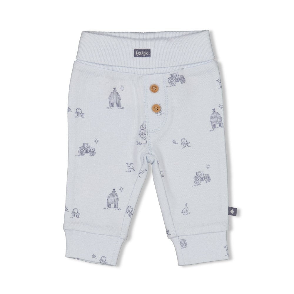 FARM LIFE - Organic Cotton 1x1 Rib Allover Print Fashion Pants