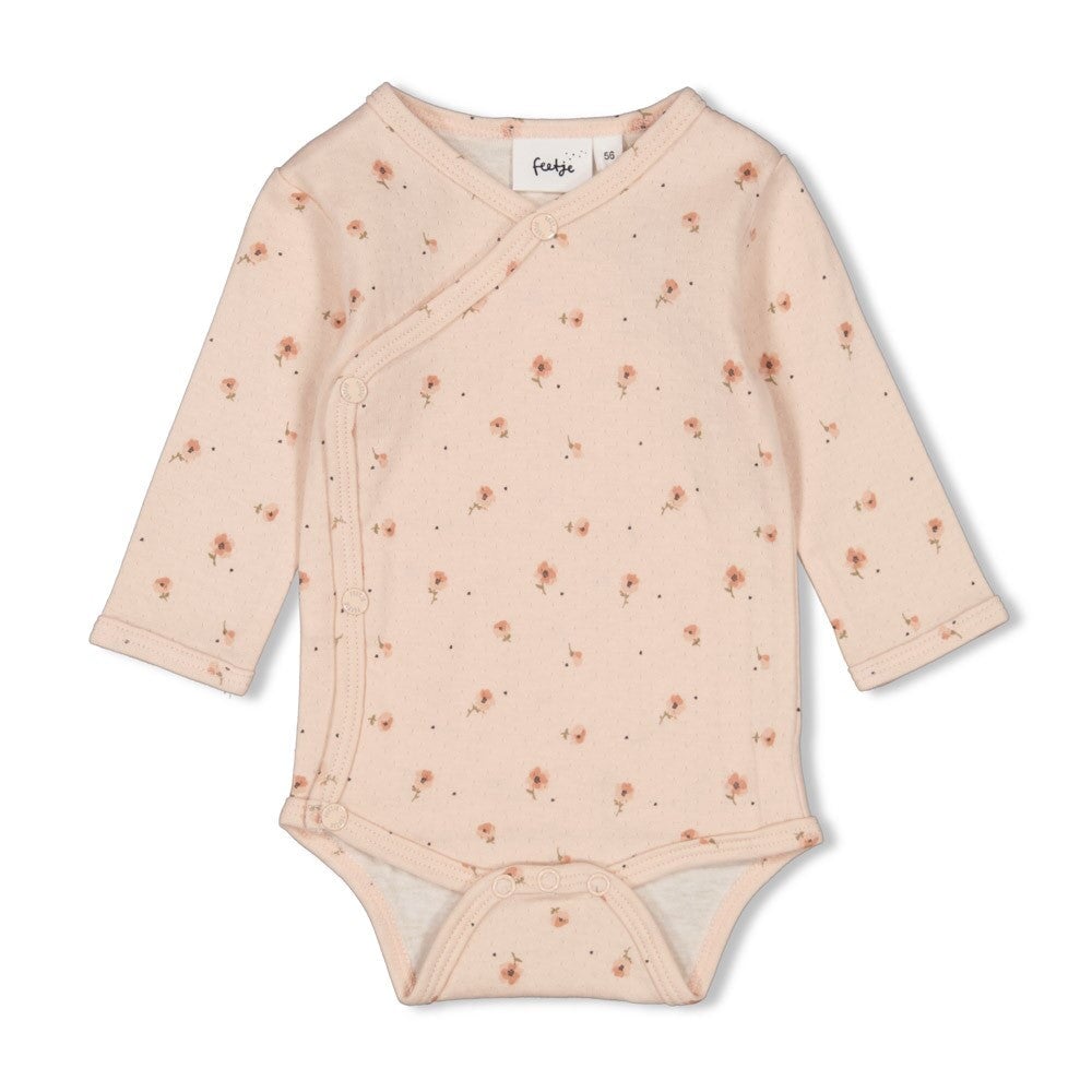 SWEET POPPY - Double Knit Allover Print Side Wrap Body