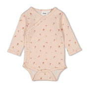 SWEET POPPY - Double Knit Allover Print Side Wrap Body