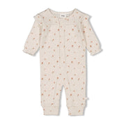 SWEET POPPY - Allover Print Rib Ajour Classic Coverall