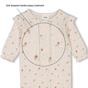 SWEET POPPY - Allover Print Rib Ajour Classic Coverall