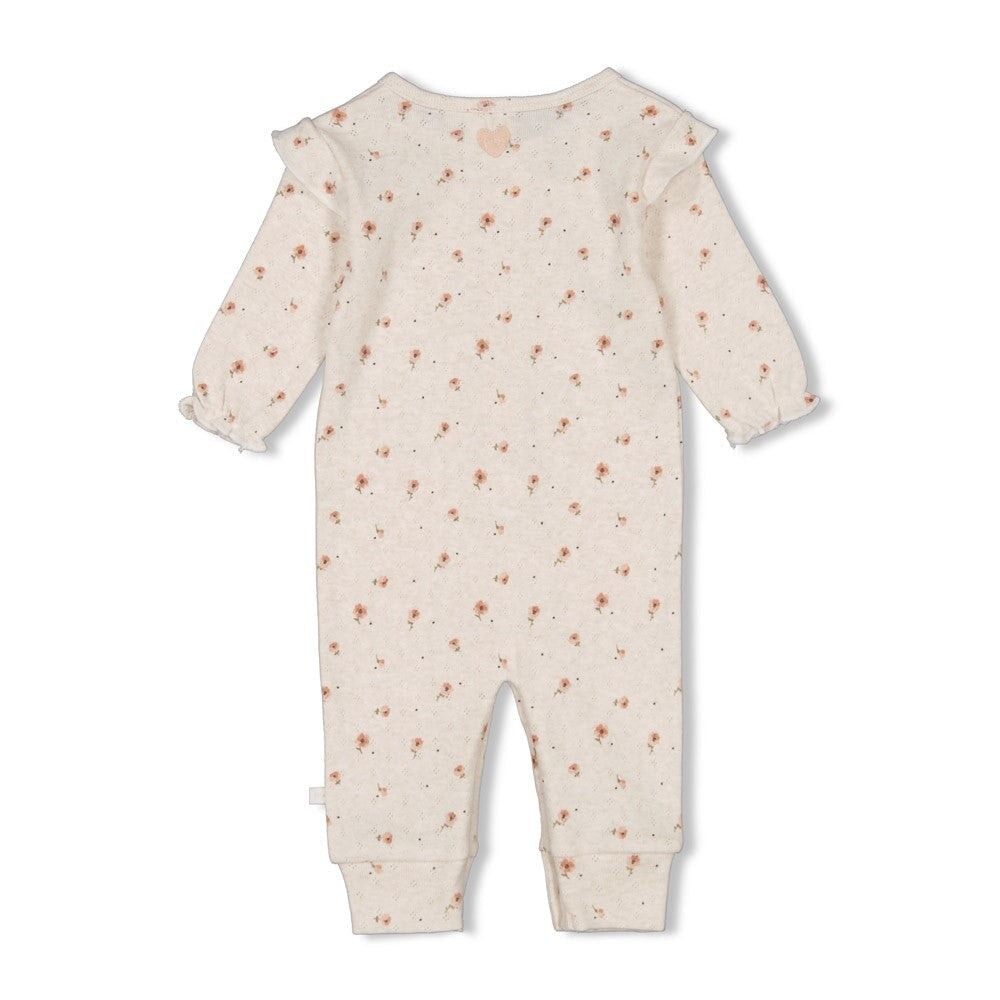 SWEET POPPY - Allover Print Rib Ajour Classic Coverall