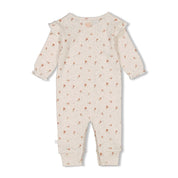 SWEET POPPY - Allover Print Rib Ajour Classic Coverall