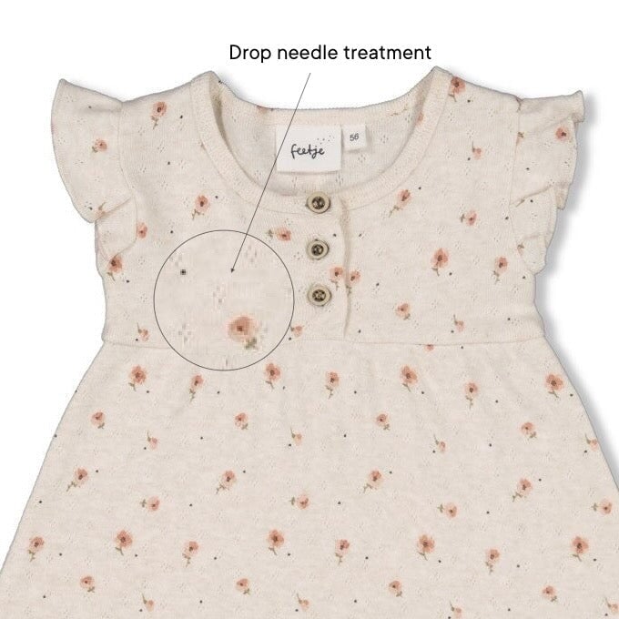 SWEET POPPY - Allover Print Rib Ajour Dress