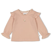 SWEET POPPY - 8x2 Rib Knit Embroidered Signature Top