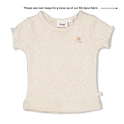 SWEET POPPY - Rib Ajour Very Sweet Short Sleeve Top