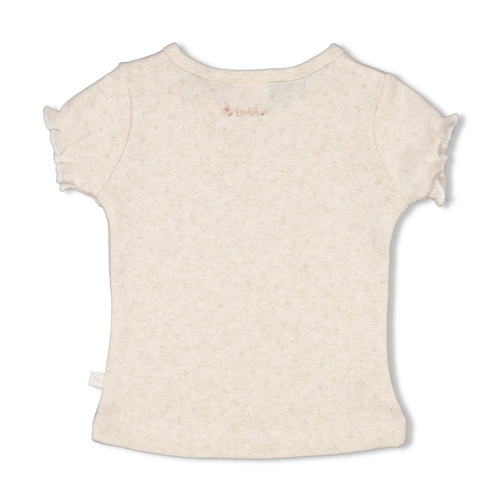 SWEET POPPY - Rib Ajour Very Sweet Short Sleeve Top