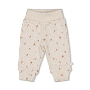 SWEET POPPY - Rib Ajour Allover Print Fashion Pants
