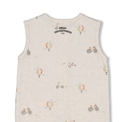 MINI ADVENTURER - Signature Allover Print Sleeveless Short Playsuit