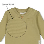 MINI ADVENTURER - Ottoman Rib Knit Henley Top