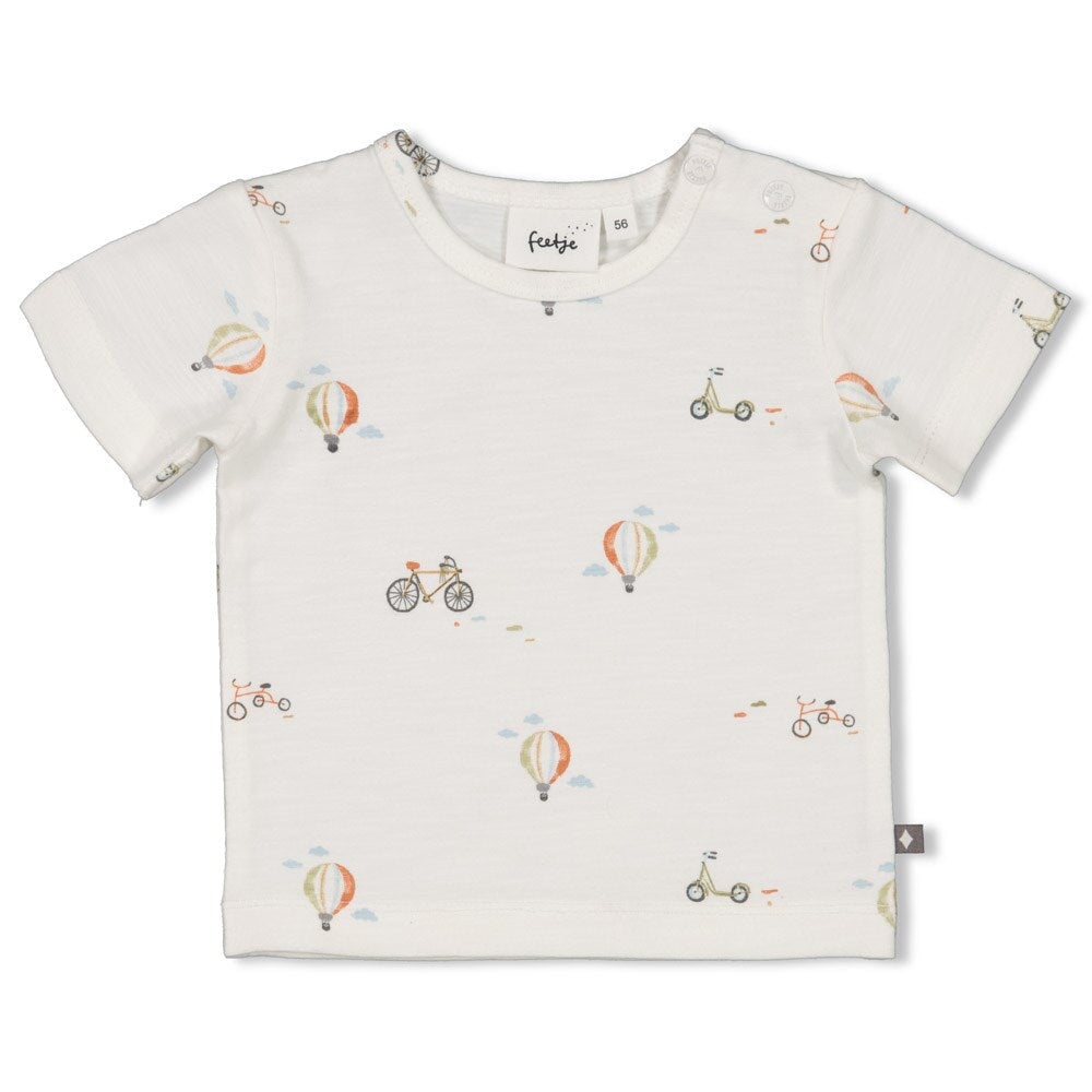 MINI ADVENTURER - Signature Allover Print Short Sleeve Slub Yarn Top