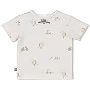 MINI ADVENTURER - Signature Allover Print Short Sleeve Slub Yarn Top