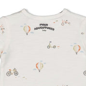MINI ADVENTURER - Signature Allover Print Short Sleeve Slub Yarn Top