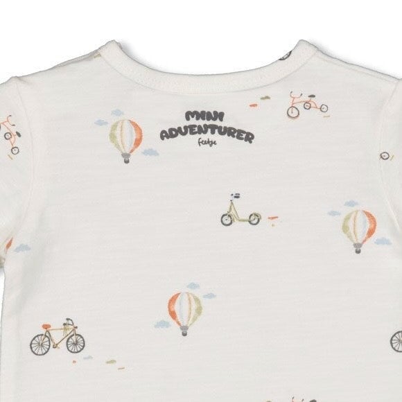 MINI ADVENTURER - Signature Allover Print Short Sleeve Slub Yarn Top
