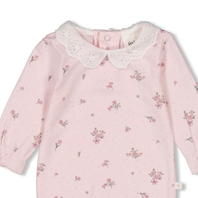 BLOSSOM - Allover Print Lace Collar Body