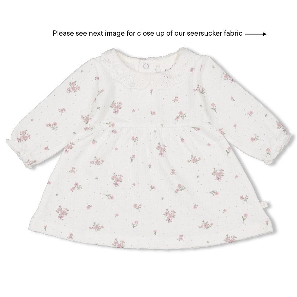 BLOSSOM - Allover Print Seersucker Charming Dress