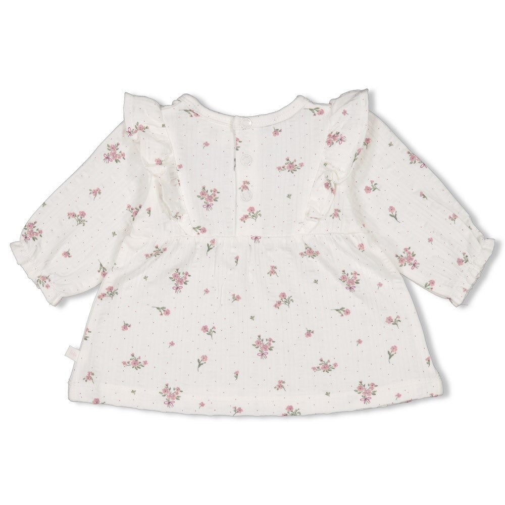 BLOSSOM - Seersucker Allover Print Ruffles Top