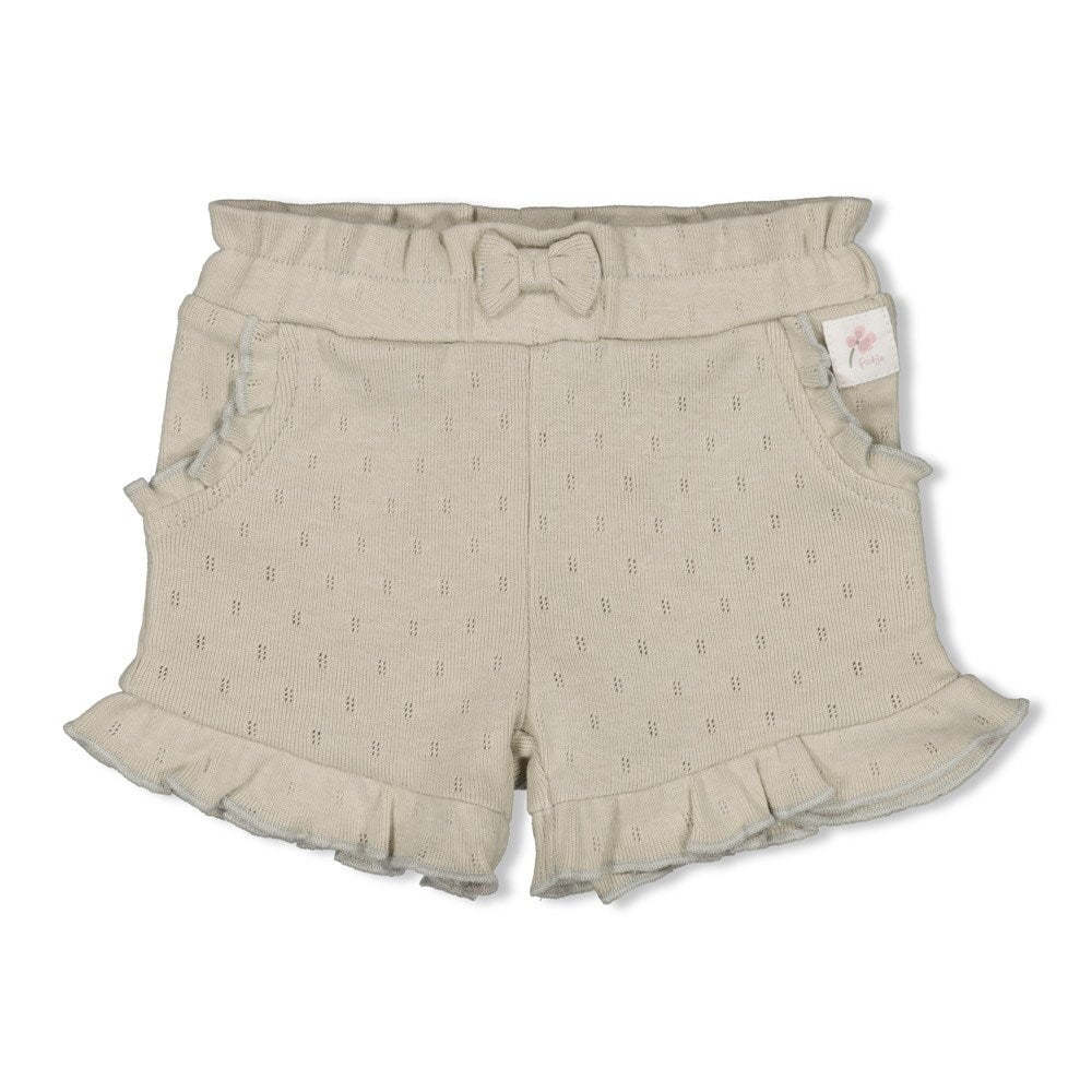 BLOSSOM - 1x1 Rib Ajour Knit Organic Cotton Fashion Shorts