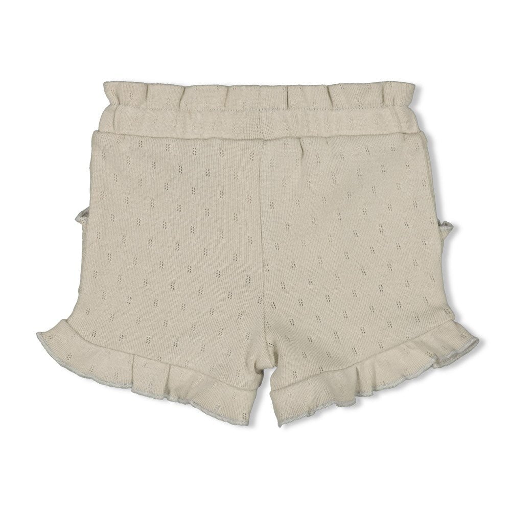 BLOSSOM - 1x1 Rib Ajour Knit Organic Cotton Fashion Shorts