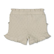 BLOSSOM - 1x1 Rib Ajour Knit Organic Cotton Fashion Shorts
