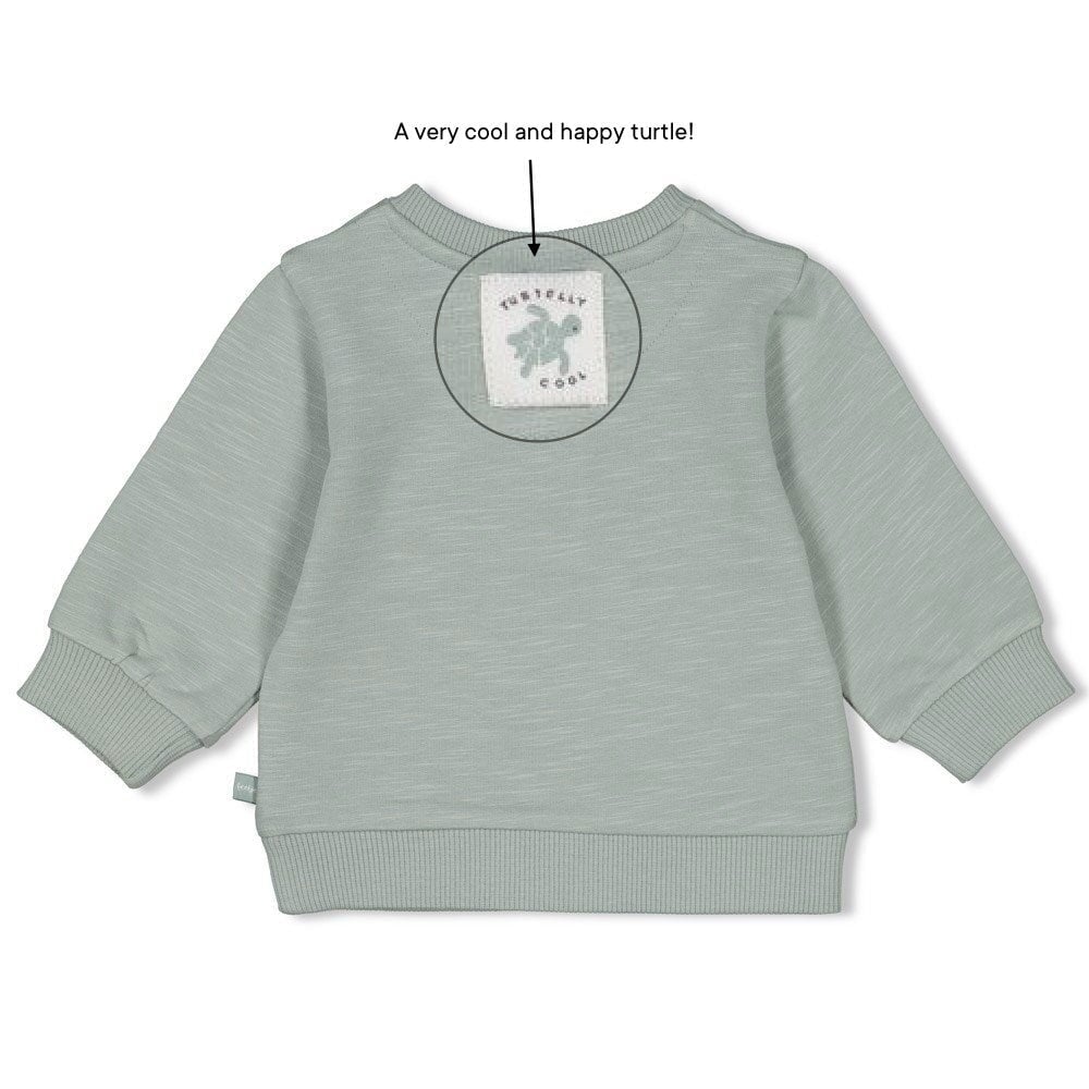 TURTELLY COOL - French Terry Slub Yarn Henley Sweat Top