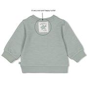 TURTELLY COOL - French Terry Slub Yarn Henley Sweat Top