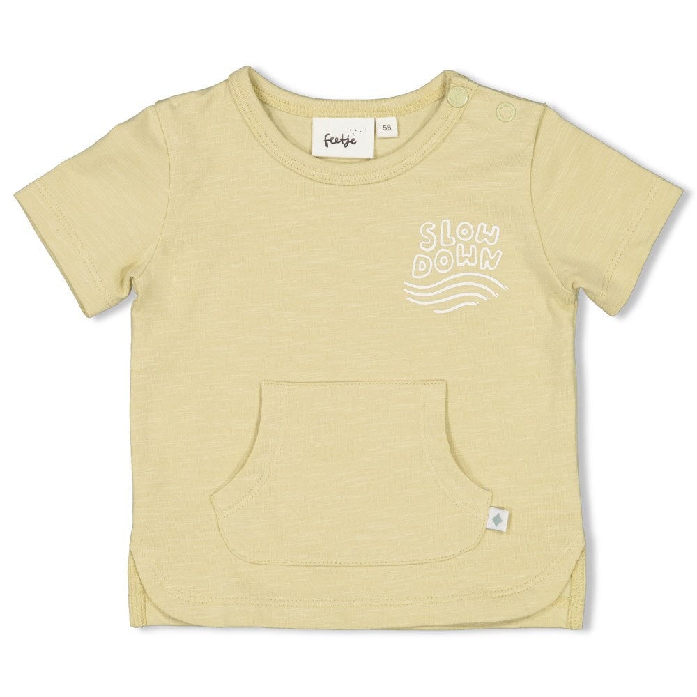 TURTELLY COOL - "Slow Down" Embroidered Bib Top
