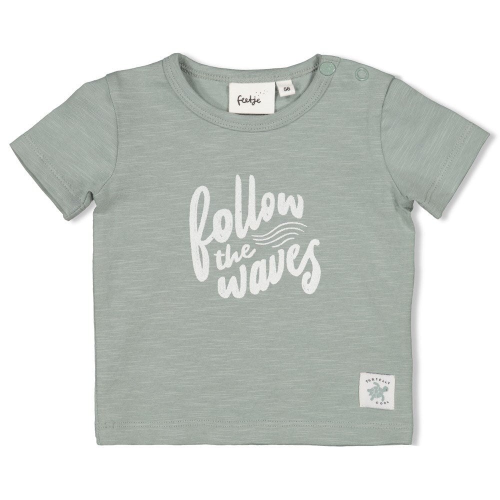 TURTELLY COOL - "Follow the Waves" Embroidered Retro Top