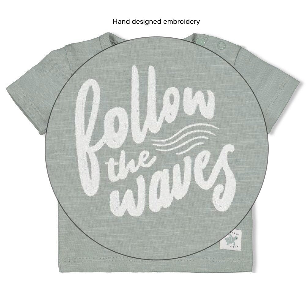 TURTELLY COOL - "Follow the Waves" Embroidered Retro Top