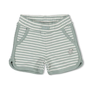 TURTELLY COOL - "cool turtle" French Terry Slub Yarn Stripe Shorts