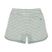 TURTELLY COOL - "cool turtle" French Terry Slub Yarn Stripe Shorts