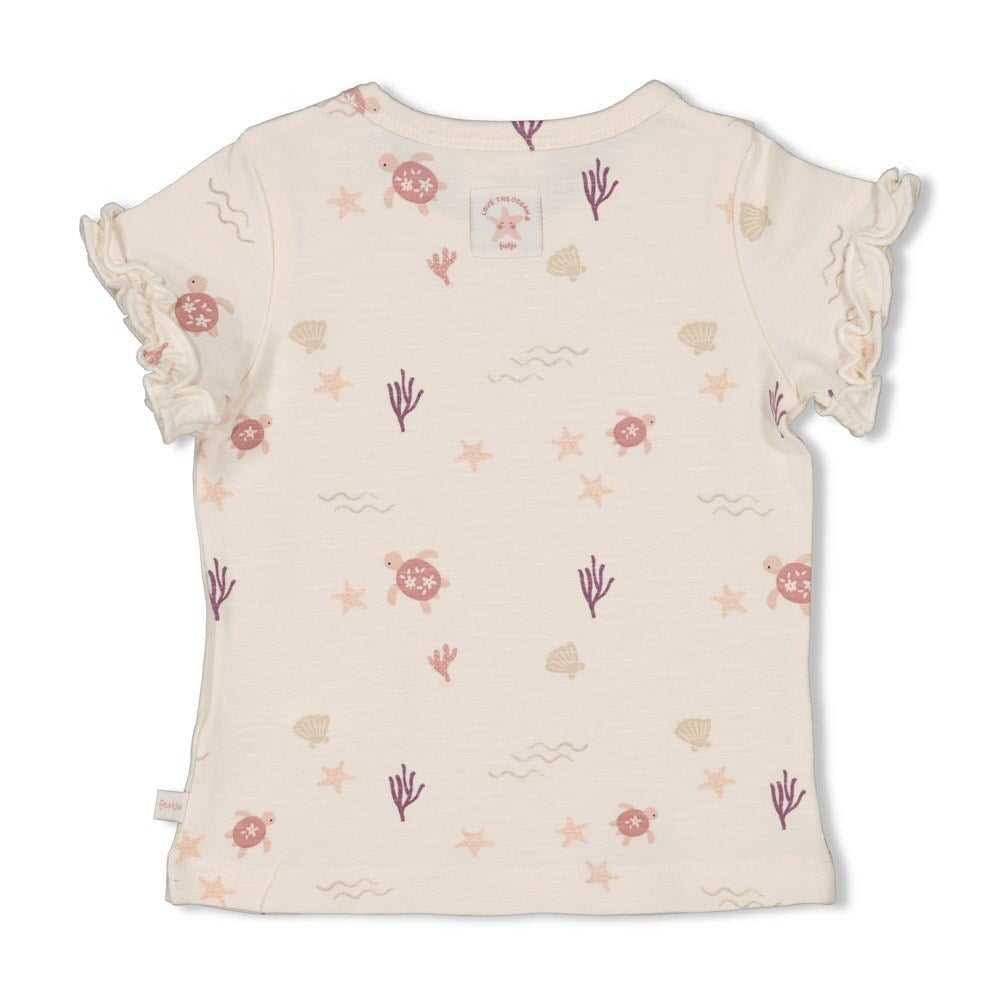 STARFISH WISHES - Allover Print Slub Yarn Fashion Top