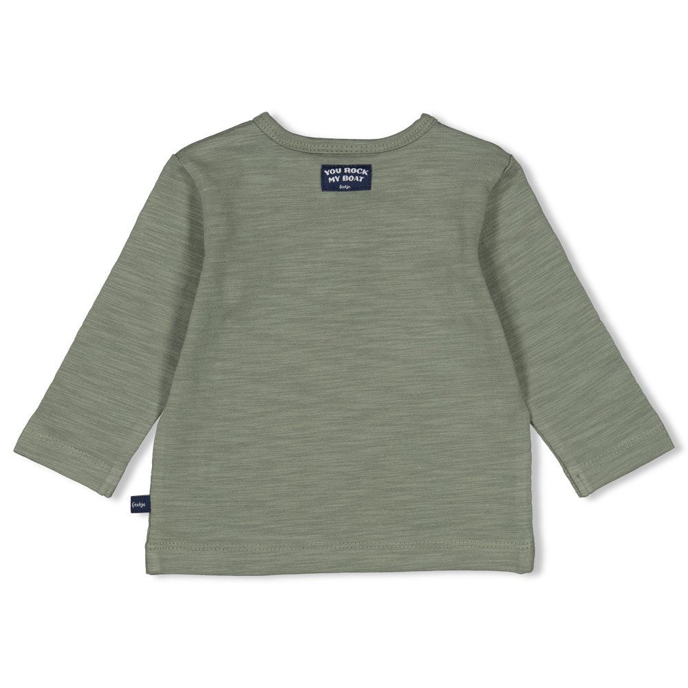 ROCK MY BOAT - Henley Slub Yarn Single Jersey Placket Top