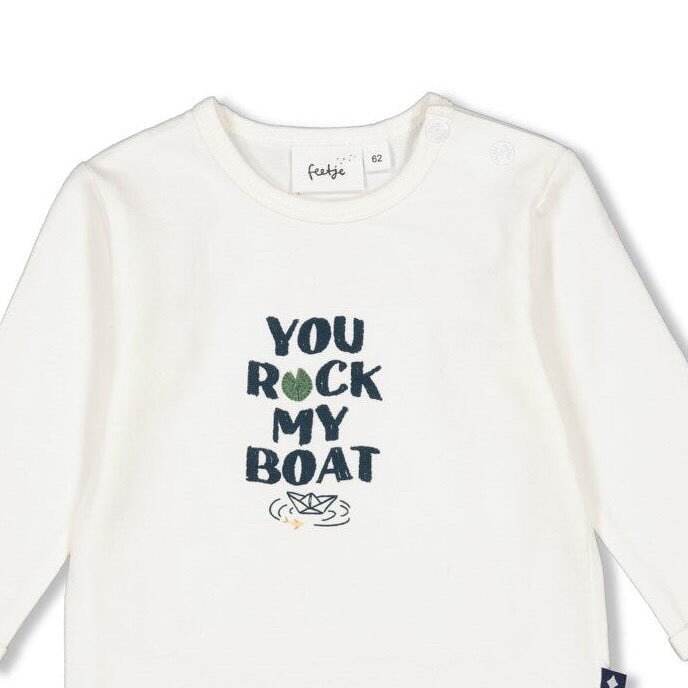 ROCK MY BOAT- Single Jersey "You Rock My Boat" Fashion Top