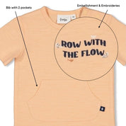 ROCK MY BOAT - "Row With the Flow" Slub Yarn Single Jersey Bib Top